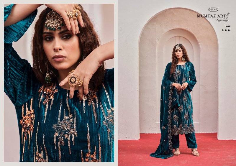 Maahi By Mumtaz Arts Crush Velvet Designer Salwar Suits 